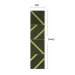 Mirror Engraved Laminate Sheet LSD 6083-5# Gold+Bottle Green